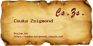 Csuka Zsigmond névjegykártya
